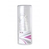 Прозрачная гелевая насадка с клиторальным отростком - 13 см. - Toyfa Basic - в Рыбинске купить с доставкой