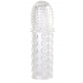 Прозрачная закрытая гелевая насадка - 13,5 см. - Toyfa Basic - в Рыбинске купить с доставкой