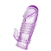 Фиолетовая насадка с коготком и шипами - 13 см. - Toyfa Basic - в Рыбинске купить с доставкой