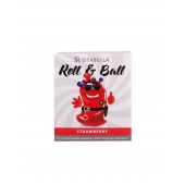 Стимулирующий презерватив-насадка Roll   Ball Strawberry - Sitabella - купить с доставкой в Рыбинске
