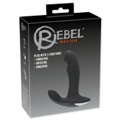 Черный вибромассажер простаты с функцией римминга Plug with Perineum Stimulator - 16,6 см. - Orion - в Рыбинске купить с доставкой