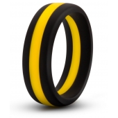 Черно-желтое силиконовое эрекционное кольцо Silicone Go Pro Cock Ring - Blush Novelties - в Рыбинске купить с доставкой