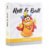 Стимулирующий презерватив-насадка Roll   Ball Banana - Sitabella - купить с доставкой в Рыбинске