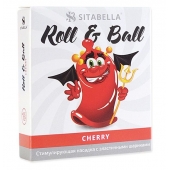 Стимулирующий презерватив-насадка Roll   Ball Cherry - Sitabella - купить с доставкой в Рыбинске