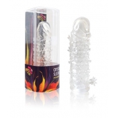 Закрытая прозрачная рельефная насадка Crystal sleeve - 13 см. - Erowoman-Eroman - в Рыбинске купить с доставкой