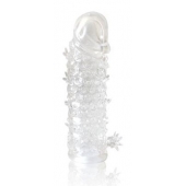 Закрытая прозрачная рельефная насадка Crystal sleeve - 13 см. - Erowoman-Eroman - в Рыбинске купить с доставкой