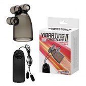 Дымчатая насадка-мастурбатор с вибрацией Vibrating Crystal Cap II - Baile - в Рыбинске купить с доставкой