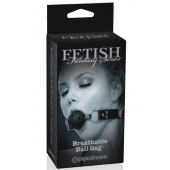 Черный кляп с дырочками Breathable Ball Gag - Pipedream - купить с доставкой в Рыбинске