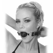 Черный кляп с дырочками Breathable Ball Gag - Pipedream - купить с доставкой в Рыбинске