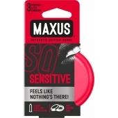 Ультратонкие презервативы в железном кейсе MAXUS Sensitive - 3 шт. - Maxus - купить с доставкой в Рыбинске