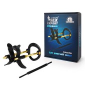 Черно-золотистый экстендер для пениса Sex Expert - Sex Expert - в Рыбинске купить с доставкой
