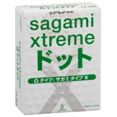 Презервативы Sagami Xtreme SUPER DOTS с точками - 3 шт. - Sagami - купить с доставкой в Рыбинске