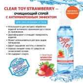 Очищающий спрей для игрушек CLEAR TOY Strawberry - 100 мл. - Биоритм - купить с доставкой в Рыбинске