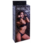 Черные кожаные наручники Naila - Rebelts - купить с доставкой в Рыбинске