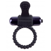 Черное эрекционное виброкольцо Vibrating Silicone Super Ring - Pipedream - в Рыбинске купить с доставкой