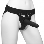 Черный полый вибрострапон Body Extensions BE Aroused - 17,78 см. - Doc Johnson - купить с доставкой в Рыбинске