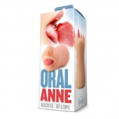 Телесный мастурбатор-ротик с язычком Oral Anne - Blush Novelties - в Рыбинске купить с доставкой