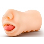 Телесный мастурбатор-ротик с язычком Oral Anne - Blush Novelties - в Рыбинске купить с доставкой