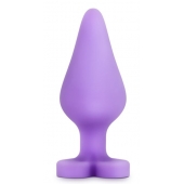 Фиолетовая анальная пробка Naughty Candy Heart Do Me Now - 8,9 см. - Blush Novelties - купить с доставкой в Рыбинске