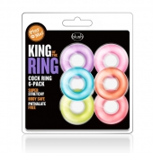 Набор из 6 эрекционных колец King of the Ring - Blush Novelties - в Рыбинске купить с доставкой