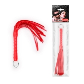 Красная плеть с рукоятью в оплетке - 28 см. - Notabu - купить с доставкой в Рыбинске