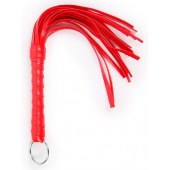Красная плеть с рукоятью в оплетке - 28 см. - Notabu - купить с доставкой в Рыбинске