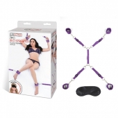 Фиолетовый набор фиксаций на кровати Classic Bedspreader - Lux Fetish - купить с доставкой в Рыбинске