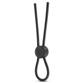 Черное силиконовое лассо на пенис SILICONE LOOP COCK RING - Blush Novelties - в Рыбинске купить с доставкой