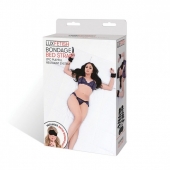 Чёрные манжеты для фиксации на кровати Bondage Bed Strap - Lux Fetish - купить с доставкой в Рыбинске