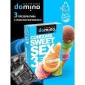 Презервативы для орального секса DOMINO Sweet Sex с ароматом мороженого - 3 шт. - Domino - купить с доставкой в Рыбинске