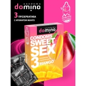 Презервативы для орального секса DOMINO Sweet Sex с ароматом манго - 3 шт. - Domino - купить с доставкой в Рыбинске