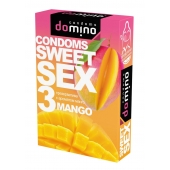 Презервативы для орального секса DOMINO Sweet Sex с ароматом манго - 3 шт. - Domino - купить с доставкой в Рыбинске