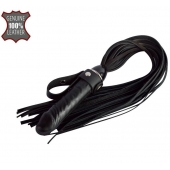 Черная плеть  Ковбой  с ручкой-фаллосом - 55 см. - Sitabella - купить с доставкой в Рыбинске