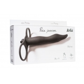 Черная вибронасадка для двойного проникновения Flirtini - 15,9 см. - Lola Games - купить с доставкой в Рыбинске