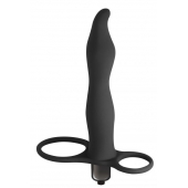 Черная вибронасадка для двойного проникновения Flirtini - 15,9 см. - Lola Games - купить с доставкой в Рыбинске