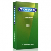 Текстурированные презервативы Torex  С точками  - 12 шт. - Torex - купить с доставкой в Рыбинске