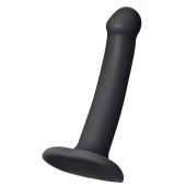 Черный фаллос на присоске Silicone Bendable Dildo S - 17 см. - Strap-on-me - купить с доставкой в Рыбинске