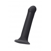 Черный фаллос на присоске Silicone Bendable Dildo L - 19 см. - Strap-on-me - купить с доставкой в Рыбинске