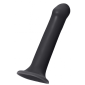 Черный фаллос на присоске Silicone Bendable Dildo L - 19 см. - Strap-on-me - купить с доставкой в Рыбинске