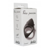 Черное эрекционное виброкольцо Pure Passion Sunset - Lola Games - в Рыбинске купить с доставкой
