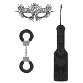 Черный игровой набор Introductory Bondage Kit №4 - Shots Media BV - купить с доставкой в Рыбинске