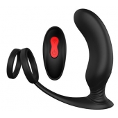 Черный массажер простаты REMOTE P-PLEASER - Dream Toys - в Рыбинске купить с доставкой