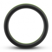 Черно-зеленое эрекционное кольцо Silicone Go Pro Cock Ring - Blush Novelties - в Рыбинске купить с доставкой