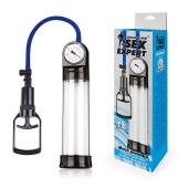 Прозрачная вакуумная помпа Sex Expert с манометром - Sex Expert - в Рыбинске купить с доставкой