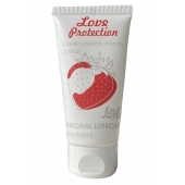 Лубрикант на водной основе с ароматом малины Love Protection Strawberry - 50 мл. - Lola Games - купить с доставкой в Рыбинске