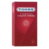 Презервативы Torex  Сладкая любовь  с ароматом клубники - 12 шт. - Torex - купить с доставкой в Рыбинске