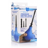 Анальный душ с 3 насадками Premium One-way Valve Anal Douche Set - XR Brands - купить с доставкой в Рыбинске