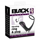 Черное эрекционное кольцо с анальной вибропробкой Vibrating Ring   Plug - Orion - в Рыбинске купить с доставкой