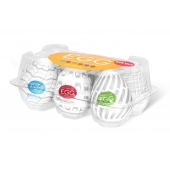 Набор из 6 мастурбаторов Tenga EGG Easy Beat с различным рельефом - Tenga - в Рыбинске купить с доставкой