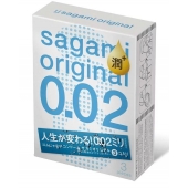 Ультратонкие презервативы Sagami Original 0.02 Extra Lub с увеличенным количеством смазки - 3 шт. - Sagami - купить с доставкой в Рыбинске
